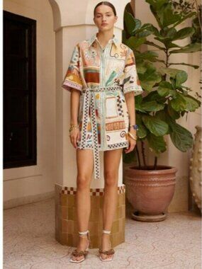 Alémais Michelle Mini Linen Dress